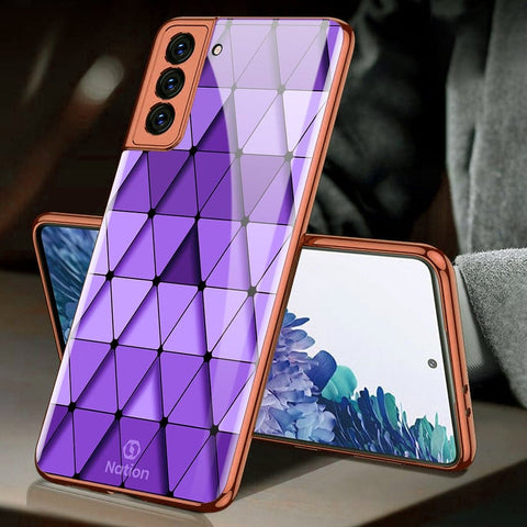 Samsung Galaxy S21 Plus 5G Cover - Onation Pyramid Series - HQ Ultra Shine Premium Infinity Glass Soft Silicon Borders Case