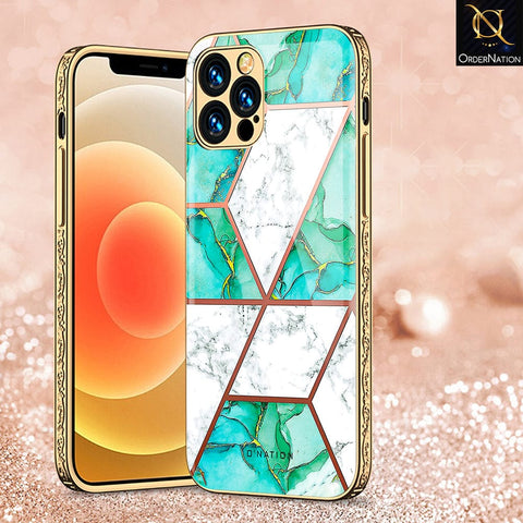 iPhone 11 Pro Cover - O'Nation Shades of Marble Series - Premium Electroplated Infinity Ultra Shine Glass Soft Silicon Borders Case