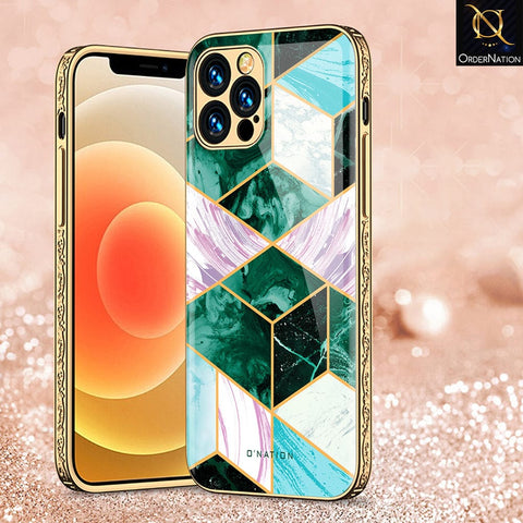 iPhone 11 Pro Max Cover - O'Nation Shades of Marble Series - Premium Electroplated Infinity Ultra Shine Glass Soft Silicon Borders Case
