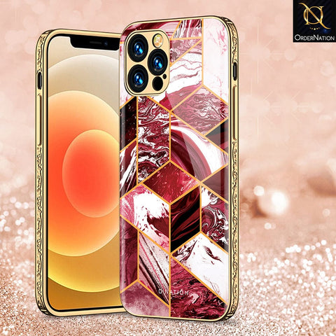 iPhone 11 Pro Max Cover - O'Nation Shades of Marble Series - Premium Electroplated Infinity Ultra Shine Glass Soft Silicon Borders Case