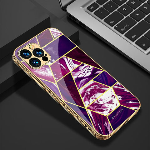 iPhone 11 Pro Max Cover - O'Nation Shades of Marble Series - Premium Electroplated Infinity Ultra Shine Glass Soft Silicon Borders Case