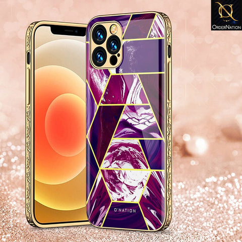 iPhone 11 Pro Max Cover - O'Nation Shades of Marble Series - Premium Electroplated Infinity Ultra Shine Glass Soft Silicon Borders Case