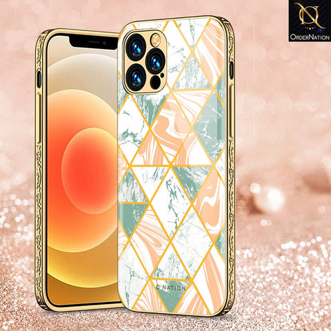 iPhone 11 Pro Max Cover - O'Nation Shades of Marble Series - Premium Electroplated Infinity Ultra Shine Glass Soft Silicon Borders Case