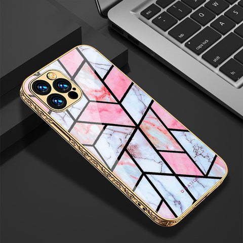 iPhone 11 Pro Max Cover - O'Nation Shades of Marble Series - Premium Electroplated Infinity Ultra Shine Glass Soft Silicon Borders Case