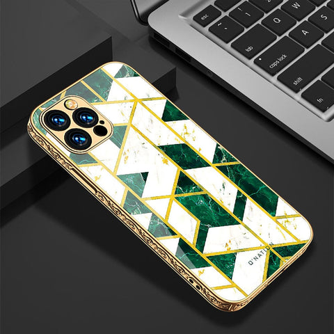 iPhone 11 Pro Max Cover - O'Nation Shades of Marble Series - Premium Electroplated Infinity Ultra Shine Glass Soft Silicon Borders Case