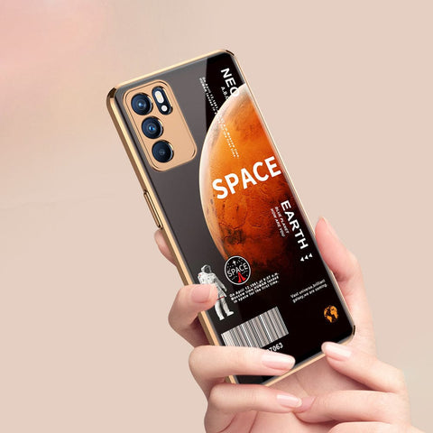 Oppo Reno 6 Pro 5G Cover - Limitless Series - Premium Electroplated Infinity Ultra Shine Glass Soft Silicon Borders Case