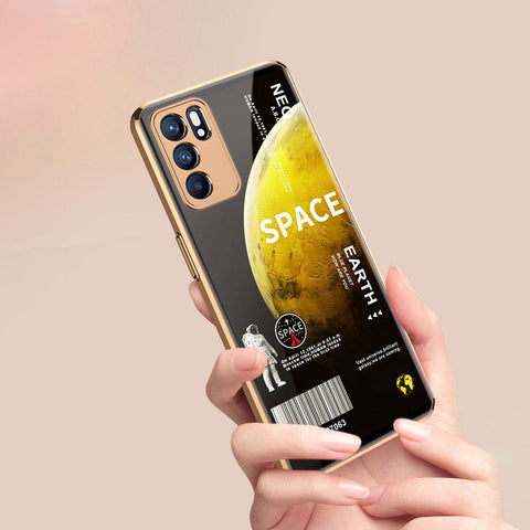 Oppo Reno 6 Pro 5G Cover - Limitless Series - Premium Electroplated Infinity Ultra Shine Glass Soft Silicon Borders Case