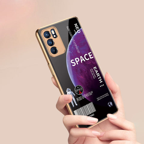 Oppo Reno 6 Pro 5G Cover - Limitless Series - Premium Electroplated Infinity Ultra Shine Glass Soft Silicon Borders Case