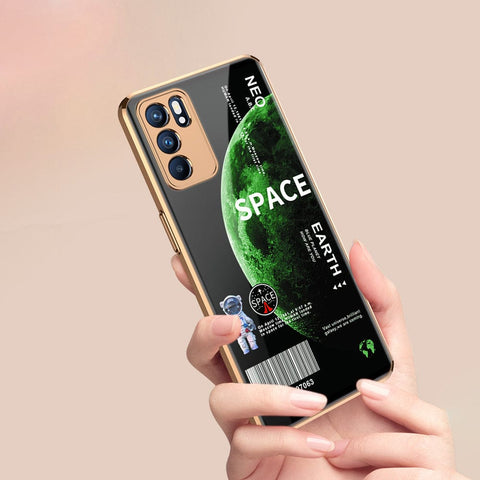 Oppo Reno 6 Pro 5G Cover - Limitless Series - Premium Electroplated Infinity Ultra Shine Glass Soft Silicon Borders Case