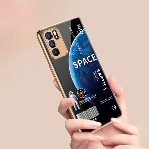Oppo Reno 6 Pro 5G Cover - Limitless Series - Premium Electroplated Infinity Ultra Shine Glass Soft Silicon Borders Case