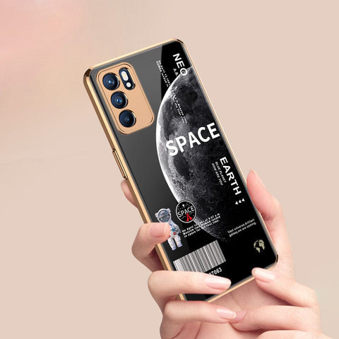 Oppo Reno 6 Pro 5G Cover - Limitless Series - Premium Electroplated Infinity Ultra Shine Glass Soft Silicon Borders Case