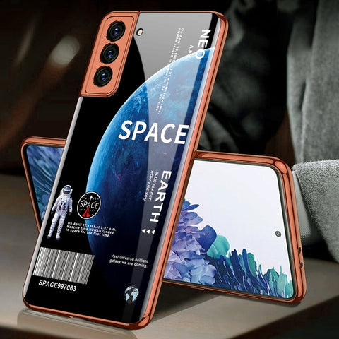 Samsung Galaxy S21 Plus 5G Cover - Limitless Series - Premium Electroplated Infinity Ultra Shine Glass Soft Silicon Borders Case