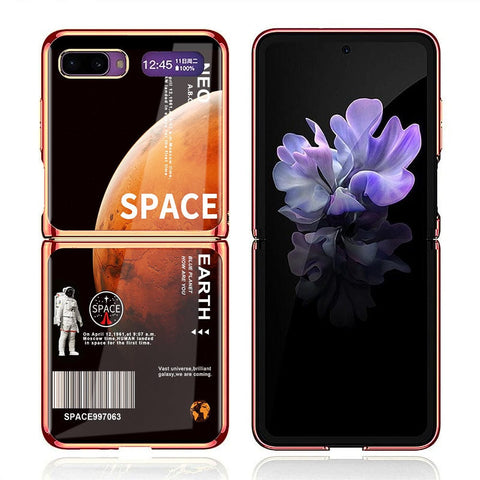 Samsung Galaxy Z Flip Cover - Limitless Series - Premium Electroplated Infinity Ultra Shine Glass Soft Silicon Borders Case