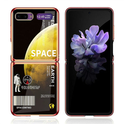 Samsung Galaxy Z Flip Cover - Limitless Series - Premium Electroplated Infinity Ultra Shine Glass Soft Silicon Borders Case