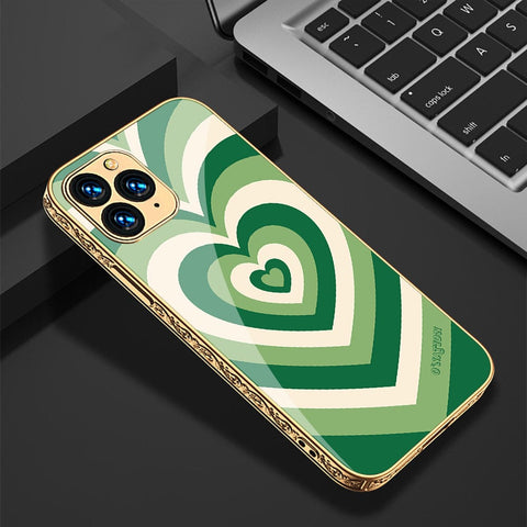 iPhone 11 Pro Cover - O'Nation Heartbeat Series - Premium Electroplated Infinity Ultra Shine Glass Soft Silicon Borders Case