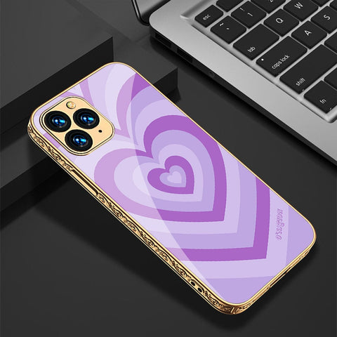 iPhone 11 Pro Cover - O'Nation Heartbeat Series - Premium Electroplated Infinity Ultra Shine Glass Soft Silicon Borders Case