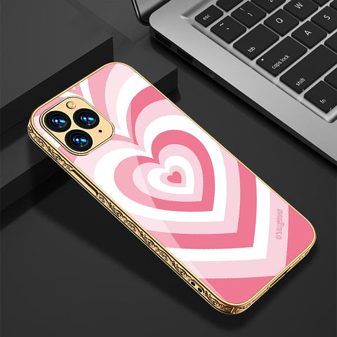 iPhone 11 Pro Max Cover - O'Nation Heartbeat Series - Premium Electroplated Infinity Ultra Shine Glass Soft Silicon Borders Case