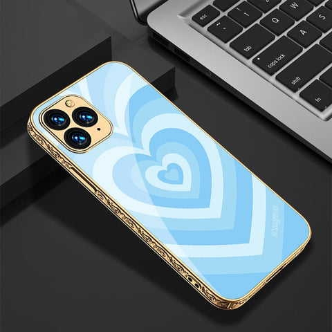 iPhone 11 Pro Max Cover - O'Nation Heartbeat Series - Premium Electroplated Infinity Ultra Shine Glass Soft Silicon Borders Case