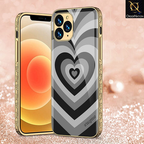 iPhone 11 Pro Max Cover - O'Nation Heartbeat Series - Premium Electroplated Infinity Ultra Shine Glass Soft Silicon Borders Case