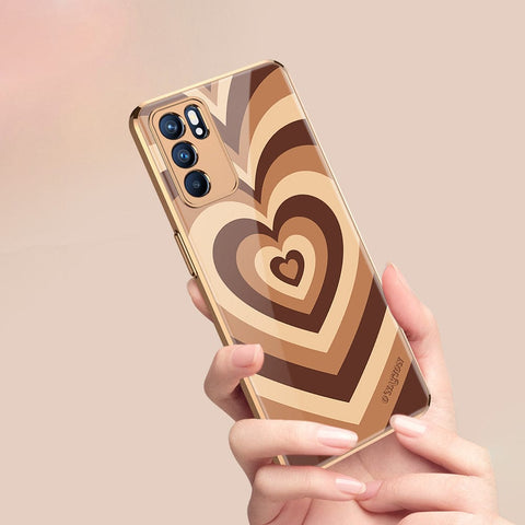 Oppo Reno 6 Pro 5G Cover - O'Nation Heartbeat Series - Premium Electroplated Infinity Ultra Shine Glass Soft Silicon Borders Case