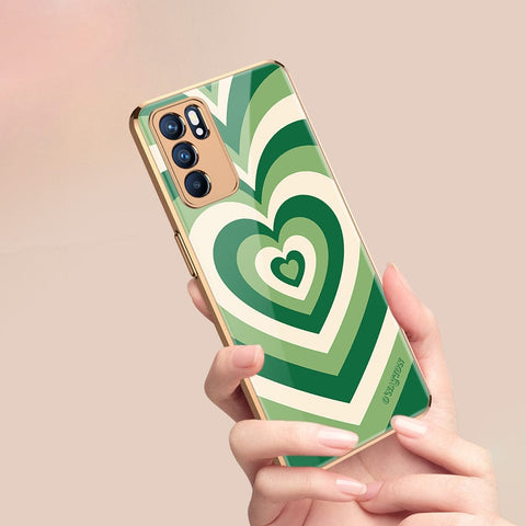 Oppo Reno 6 Pro 5G Cover - O'Nation Heartbeat Series - Premium Electroplated Infinity Ultra Shine Glass Soft Silicon Borders Case