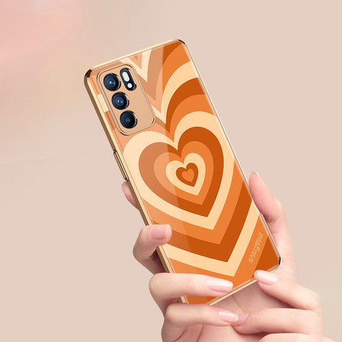 Oppo Reno 6 Pro 5G Cover - O'Nation Heartbeat Series - Premium Electroplated Infinity Ultra Shine Glass Soft Silicon Borders Case