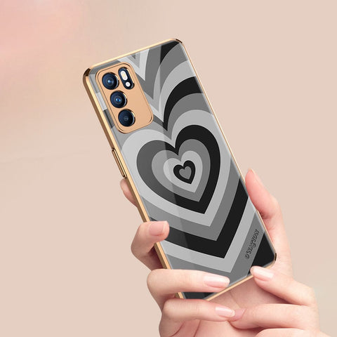 Oppo Reno 6 Pro 5G Cover - O'Nation Heartbeat Series - Premium Electroplated Infinity Ultra Shine Glass Soft Silicon Borders Case