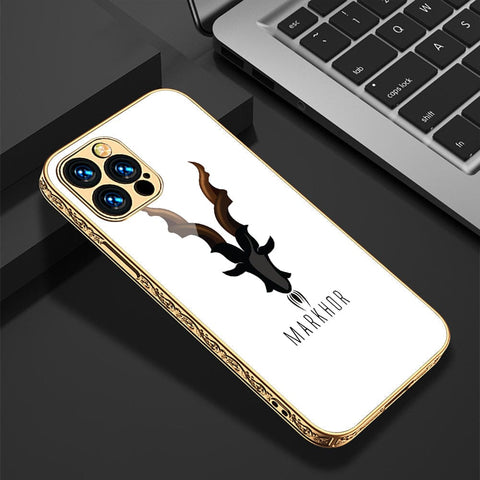 iPhone 11 Pro Max Cover - Markhor Series - Premium Electroplated Infinity Ultra Shine Glass Soft Silicon Borders Case