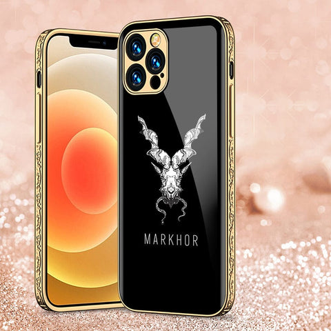 iPhone 11 Pro Max Cover - Markhor Series - Premium Electroplated Infinity Ultra Shine Glass Soft Silicon Borders Case