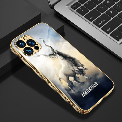 iPhone 11 Pro Max Cover - Markhor Series - Premium Electroplated Infinity Ultra Shine Glass Soft Silicon Borders Case