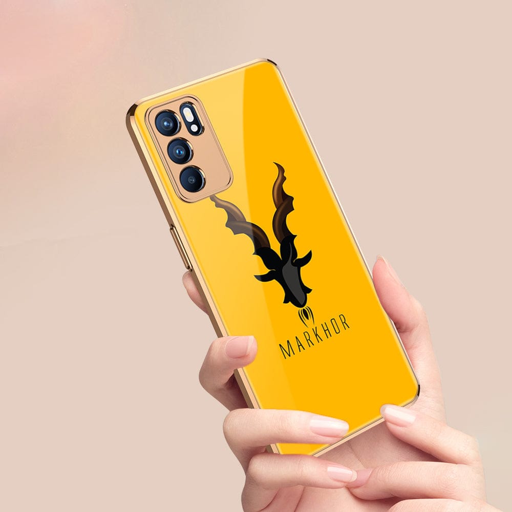 Oppo Reno 6 Pro 5G Cover - Markhor Series - Premium Electroplated Infinity Ultra Shine Glass Soft Silicon Borders Case