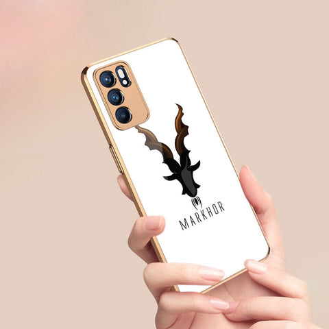 Oppo Reno 6 Pro 5G Cover - Markhor Series - Premium Electroplated Infinity Ultra Shine Glass Soft Silicon Borders Case
