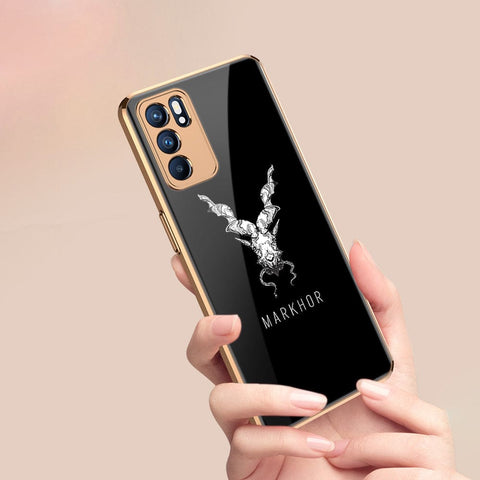 Oppo Reno 6 Pro 5G Cover - Markhor Series - Premium Electroplated Infinity Ultra Shine Glass Soft Silicon Borders Case