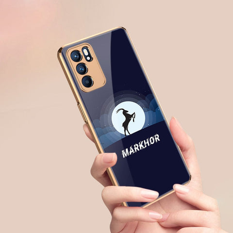 Oppo Reno 6 Pro 5G Cover - Markhor Series - Premium Electroplated Infinity Ultra Shine Glass Soft Silicon Borders Case
