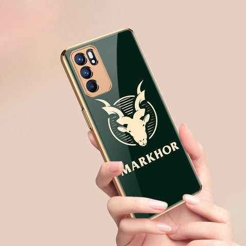 Oppo Reno 6 Pro 5G Cover - Markhor Series - Premium Electroplated Infinity Ultra Shine Glass Soft Silicon Borders Case