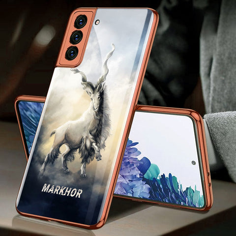 Samsung Galaxy S21 5G Cover - Markhor Series - Premium Electroplated Infinity Ultra Shine Glass Soft Silicon Borders Case