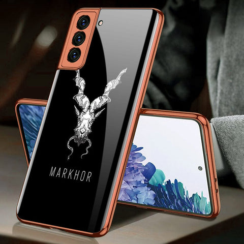 Samsung Galaxy S21 Plus 5G Cover - Markhor Series - Premium Electroplated Infinity Ultra Shine Glass Soft Silicon Borders Case