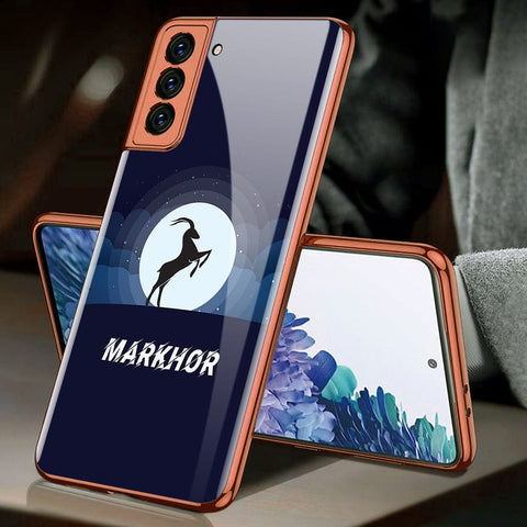 Samsung Galaxy S21 Plus 5G Cover - Markhor Series - Premium Electroplated Infinity Ultra Shine Glass Soft Silicon Borders Case