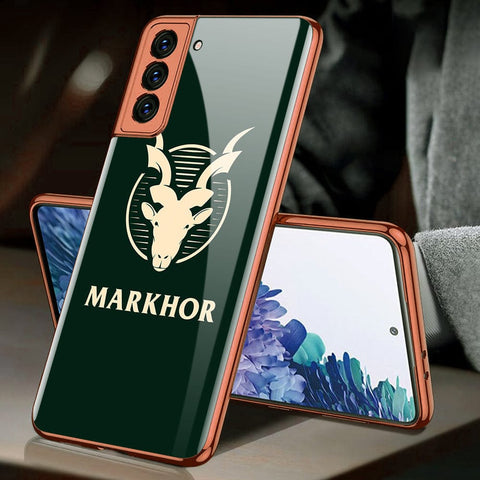 Samsung Galaxy S21 Plus 5G Cover - Markhor Series - Premium Electroplated Infinity Ultra Shine Glass Soft Silicon Borders Case