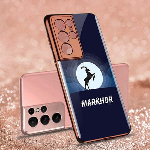 Samsung Galaxy S21 Ultra 5G Cover - Markhor Series - Premium Electroplated Infinity Ultra Shine Glass Soft Silicon Borders Case