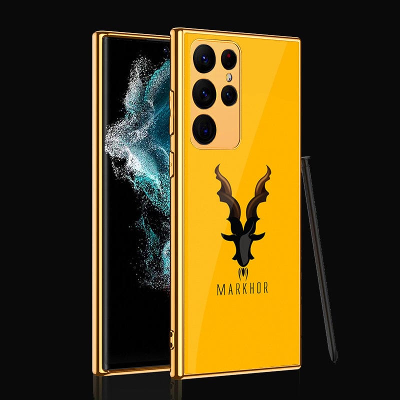 Samsung Galaxy S22 Ultra 5G Cover - Markhor Series - Premium Electroplated Infinity Ultra Shine Glass Soft Silicon Borders Case
