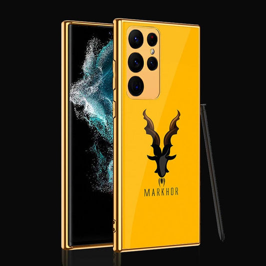Samsung Galaxy S22 Ultra 5G Cover - Markhor Series - Premium Electroplated Infinity Ultra Shine Glass Soft Silicon Borders Case