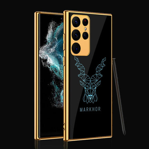 Samsung Galaxy S22 Ultra 5G Cover - Markhor Series - Premium Electroplated Infinity Ultra Shine Glass Soft Silicon Borders Case