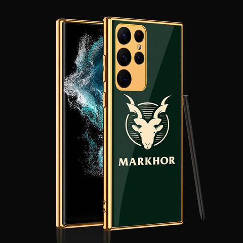 Samsung Galaxy S22 Ultra 5G Cover - Markhor Series - Premium Electroplated Infinity Ultra Shine Glass Soft Silicon Borders Case