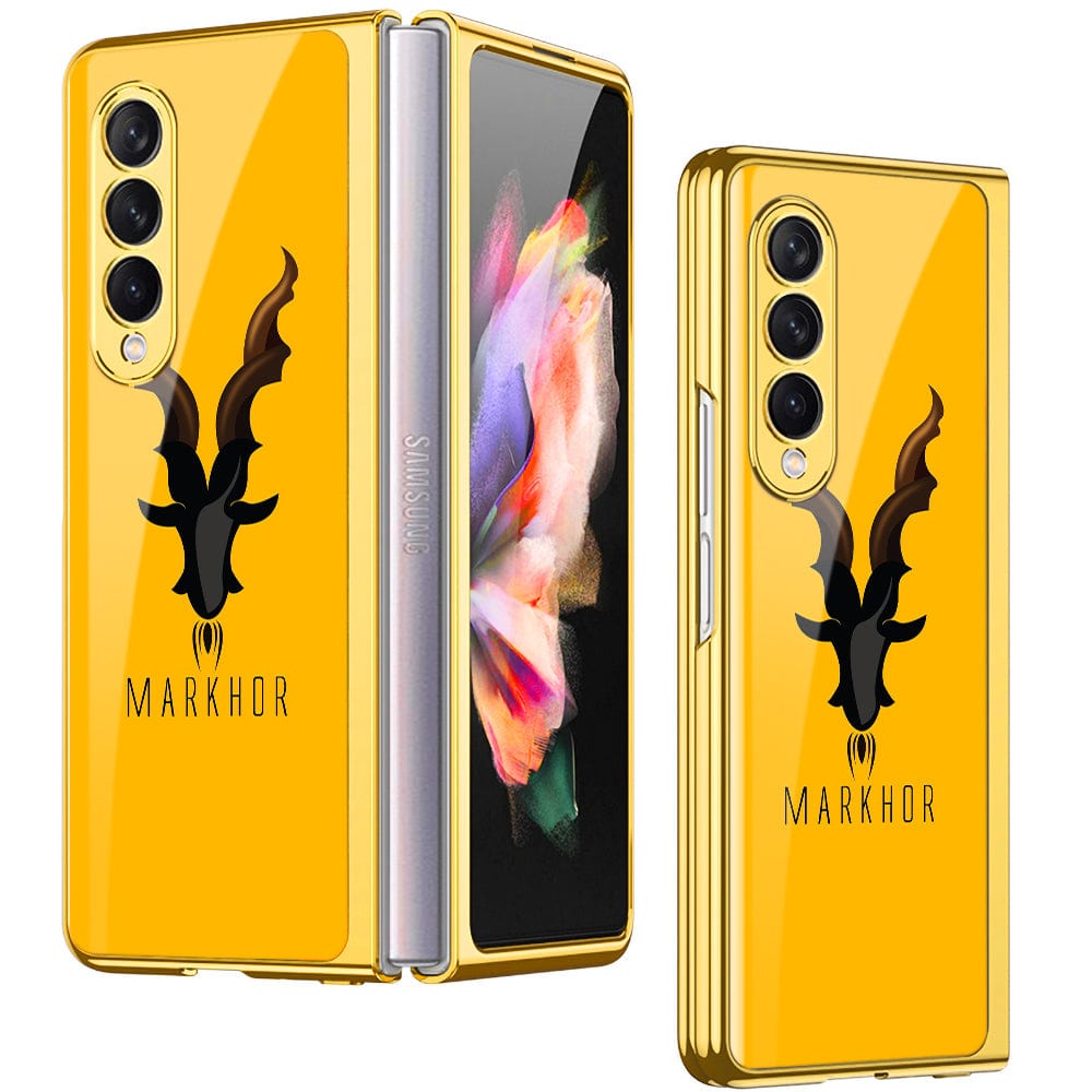 Samsung Galaxy Z Fold 4 5G Cover - Markhor Series - Premium Electroplated Infinity Ultra Shine Glass Soft Silicon Borders Case