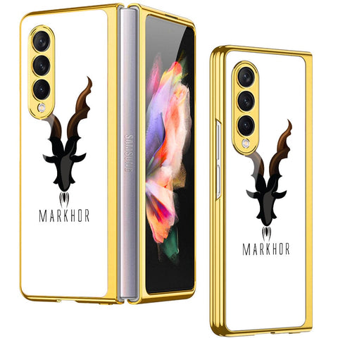 Samsung Galaxy Z Fold 4 5G Cover - Markhor Series - Premium Electroplated Infinity Ultra Shine Glass Soft Silicon Borders Case