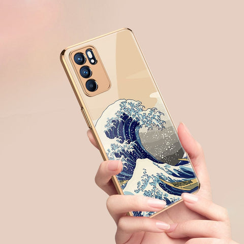 Oppo Reno 6 Pro 5G Cover - Stellar Series - Premium Electroplated Infinity Ultra Shine Glass Soft Silicon Borders Case