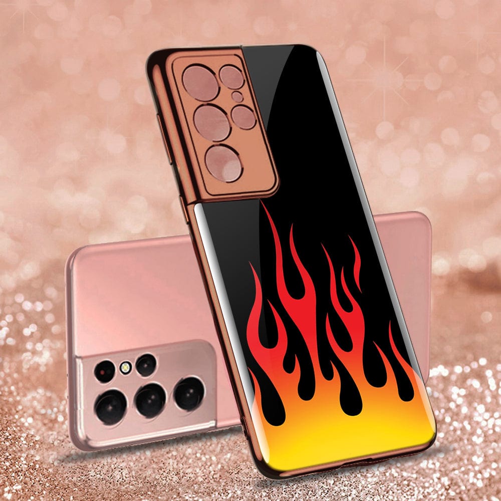 Samsung Galaxy S21 Ultra 5G Cover - Stellar Series - Premium Electroplated Infinity Ultra Shine Glass Soft Silicon Borders Case