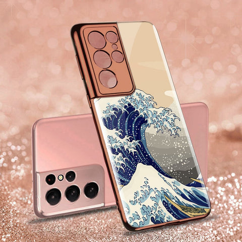 Samsung Galaxy S21 Ultra 5G Cover - Stellar Series - Premium Electroplated Infinity Ultra Shine Glass Soft Silicon Borders Case