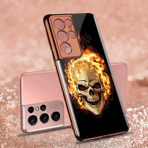 Samsung Galaxy S21 Ultra 5G Cover - Stellar Series - Premium Electroplated Infinity Ultra Shine Glass Soft Silicon Borders Case